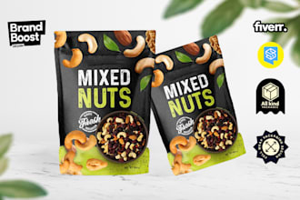 do product packaging , pouch and mylar bag design