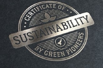 design green certificate logo in 24 hours