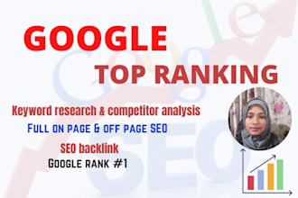 do google top ranking your website with  full SEO service