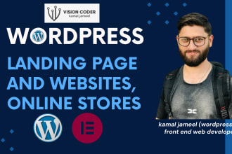 design responsive wordpress landing page or website using elementor pro