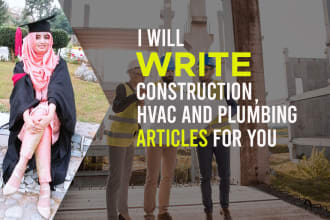 write plumbing articles, hvac, and construction blog posts