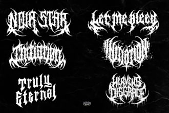 design a unique goth metal logo