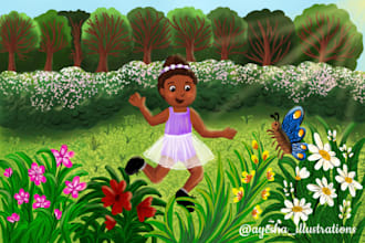 draw african american children book illustrations