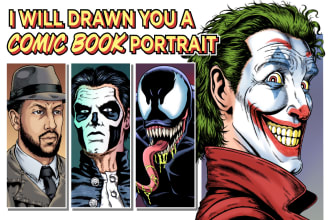 draw a comic book style portrait for you