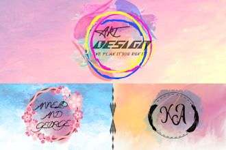design creative and unique water color logo