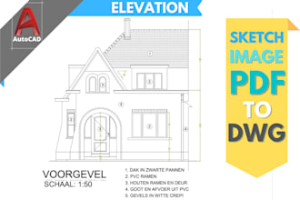 create any sketch or image or pdf to dwg