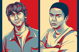 make pop art design obama hope style campaign poster