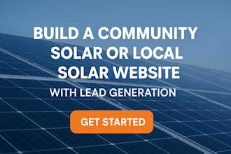 build a community solar or local solar website  with lead generation