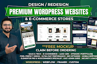 redesign wordpress website or build woocommerce store