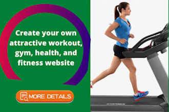 create your own attractive workout, gym, health, and fitness website