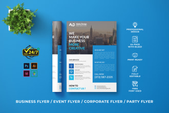 design business event food flyer modern party poster and professional brochure