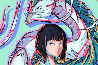 draw character illustration for you