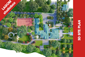 render 2d or 3d site plans