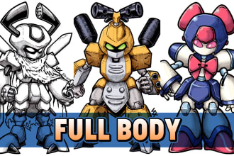 draw a comic book style full body illustration