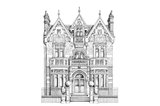draw a house realistic or fantastic illustration