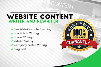 write professional web content for you