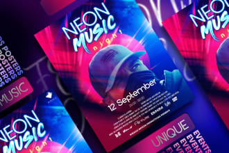 do professional quality music poster design, event and movie poster
