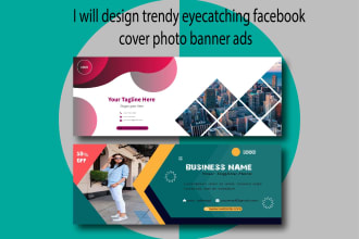 design trendy eyecatching facebook cover design banner ads