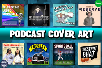 design a professional podcast cover art or cover logo