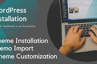 install wordpress, theme setup, and customization
