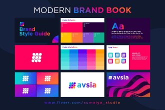 design a high end brand book with style guidelines