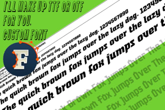 make up true type font ttf or otf for you