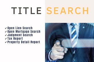 provide real estate property title search