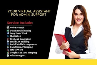 be your virtual assistant for admin support