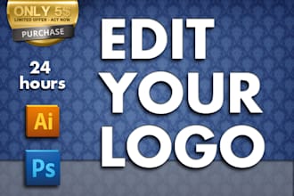 design, Edit, Modify, Recolor,Vectorize Your Logo
