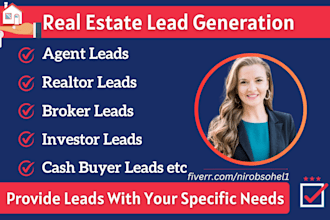 find real estate investor, realtor, and real estate agent email list leads