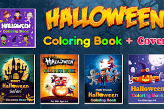 halloween coloring book for amazon KDP paperback project