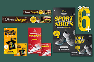 design creative banner, google ads and facebook ads