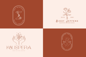 do minimalist botanical boho hand drawn feminine line art logo design
