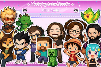 draw a cute chibi character, sticker, or pet animal