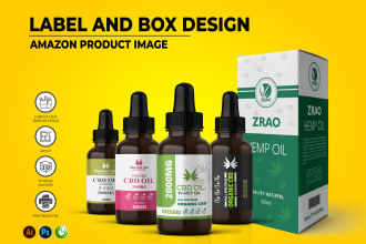create label and box packaging design