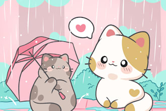draw kawaii cute cartoon animal