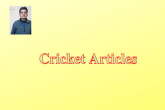 write interesting articles on cricket