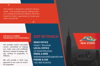create trifold, bifold brochure flyers in 3 hours