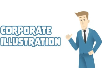 make a custom illustration in a corporate style