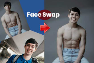 do face or head swap using photoshop