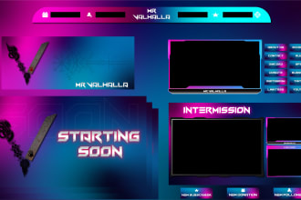 design twitch layout or overlay and panels