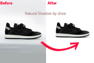 background remove retouching natural shadow or reflection