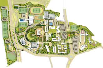 do the architectural site plan master plan and illustration