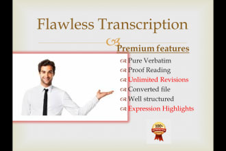 be transcribing audio and video for interviews meetings and media