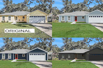 change house color,  visualize paint schemes on home
