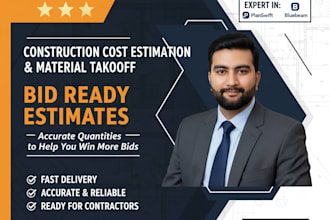 do construction cost estimation and material takeoff for bidding