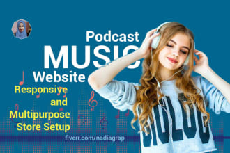 create your music video and audio podcast website
