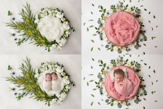 do digital backdrops editing service for your baby
