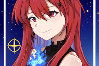 draw vtuber, anime, original character in anime style