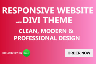 design a responsive wordpress website using divi theme